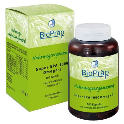 Super EPA 1000 Omega-3, 100 Kapseln - BioPräp
