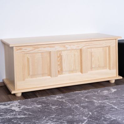 Truhe Kiefer massiv Vollholz natur 180 ? 50 x 120 x 48 cm (H x B x T)