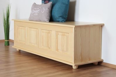 Truhe Kiefer massiv Vollholz natur 179 ? Abmessung: 50 x 154 x 46 cm (H x B x T)