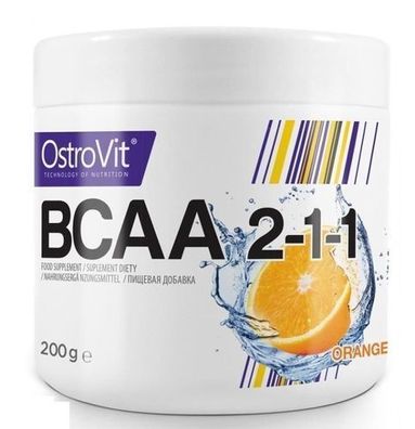 OstroVit BCAA 2-1-1 Orange 200g - Essentielle Aminosäuren