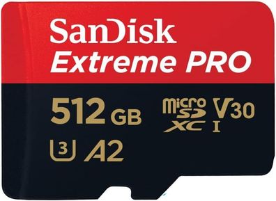SanDisk Extreme PRO microSDXC UHS-I Speicherkarte 512 GB + Adapter & RescuePRO