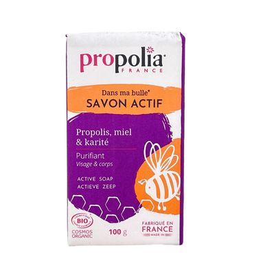 propolia FRANCE Savon actif Propolis, Seife mit Propolis, Honig und Shea Butter