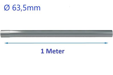 63,5mm 1 Meter Auspuff Rohr Powersprint Constructor 304 Edelstahl 906301