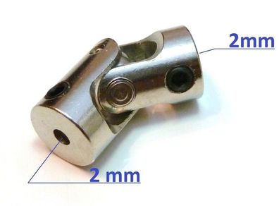 2mm auf 2mm Winkelgetriebe Winkel Kardan Gelenk Wellen Kupplung