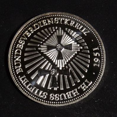 40 Jahre BRD Bundesverdienstkreuz Th. Heuss Silber Münze 99,9%
