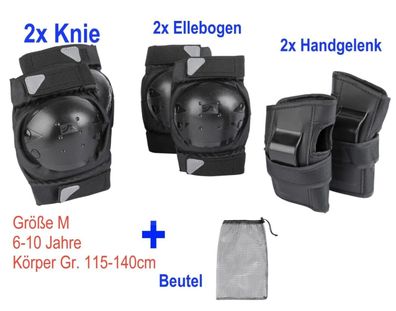 M Kinder In Line Skates Protektor Schoner Set Knie Elleboge Handgelenk Schützer