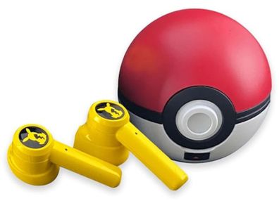 Pikachu Razer Bluetooth-Kopfhörer - Pokemon Ohrhörer mit Pokéball Ladehülle und Box