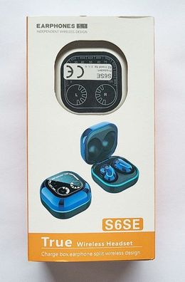 S6SE True Wireless Headset Bluetoothm Earbuds Touch Steuerung Ladehülle Weiss