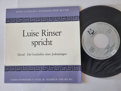 Luise Rinser - spricht David - Die Geschichte eines Judenjungen 7'' Vinyl