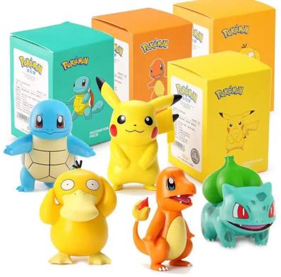 6 Mini Pokemon Sammelfiguren in Geschenkbox - Limitierte Edition Pokemon Figuren
