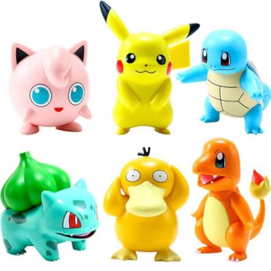 6 Stück Pokemon Sammelfiguren in Geschenkbox - Limitierte Edition Pokemon Figuren