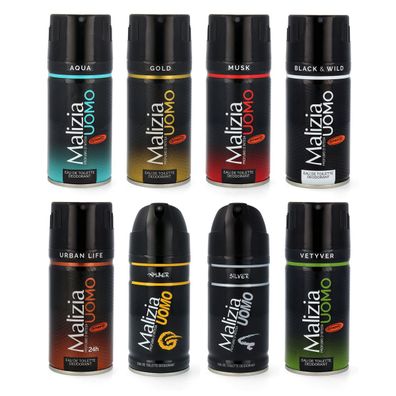 Malizia UOMO 8-teiliger deo Mix 8x150 ml deodorant