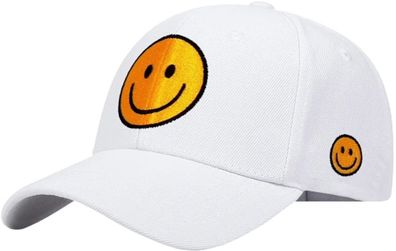 Smiley Weiße Cap - Smiley Emoticon Caps Kappen Mützen Hüte Snapbacks Hats