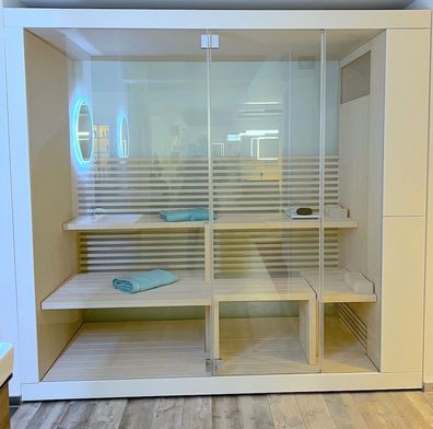 Duravit INIPI Design-Sauna 235x117x222cm Eck-/ Vorwandversion inkl. Sitzelement