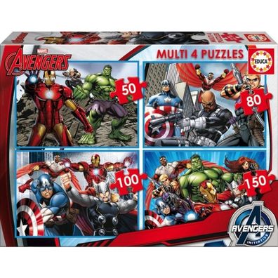 Educa 16331 - Multi 4 Puzzle - Avengers