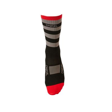 O'NEAL Bike Socken Mtb Performance Stripe Black/ Gray/ Red - Größe: 43-46