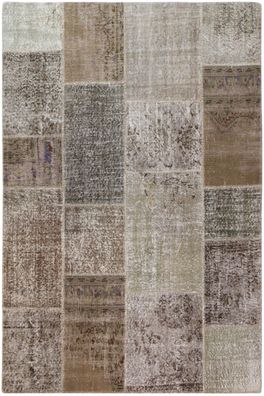 Teppich Vintage Patchwork Stone Wash 170x230 cm 100% Wolle Handgeknüpft erdtöne