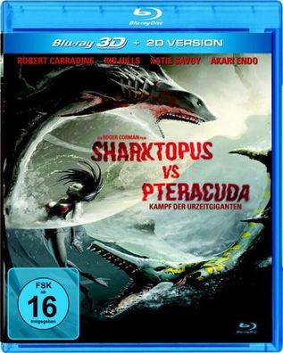 Sharktopus vs Pteracuda - Kampf der Urzeitgiganten 3D (Blu-Ray] Neuware