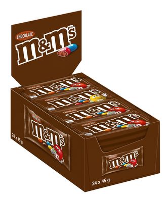 M&M´s Choco - Schoko Schokolade Kugeln - 24 Beutel x 45g