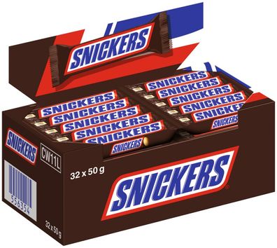 Snickers - Schokoriegel Schokolade - 32 Stück - Riegel