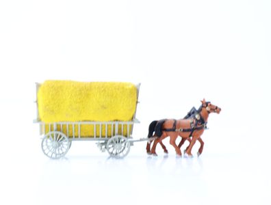 Preiser H0 Figur Kutsche Fuhrwerk Getreidewagen 1:87