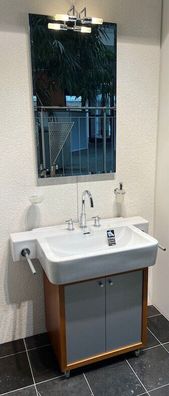 Keramag Fora Waschtisch 100cm weiß + Badmöbel + Armatur + Spiegel