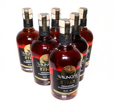 6 Flaschen Original Behn Wikinger Nydam 30% Vol. 0,5 l Honiglikör Met