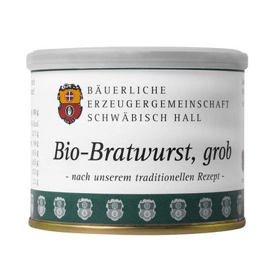 Bäuerliche Erzeugergemeinschaft - Echt Hällische BIO Bratwurst in der Dose 200 Gramm