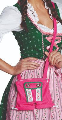 PxP 6190615 - Tasche Seppelhose pink, Trachtentasche, Handtasche, Kostümzubehör