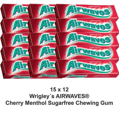 Wrigleys Airwaves Cherry-Menthol - Kaugummi 15 x 12