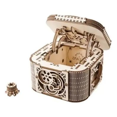 Ugears "Treasure Box" Schatztruhe 3D Modellbausatz aus Holz