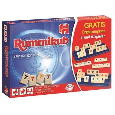 Jumbo Spiele 81107 Original Rummikub Special Edition + 5. und 6. Spieler