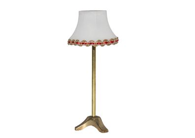 Stehlampe mit LED weiß/ golden für Puppenhaus, Puppenstube Kahlert 19211