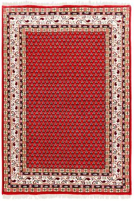 Teppich Orient Sarugh Mir 120x180 cm 100% Wolle Handgeknüpft Rug creme rot