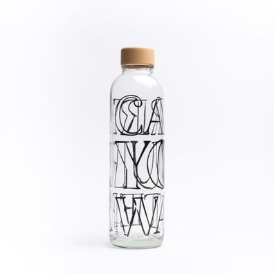 yogabox Glastrinkflasche CARRY 0.7 l CARRY YOUR WATER