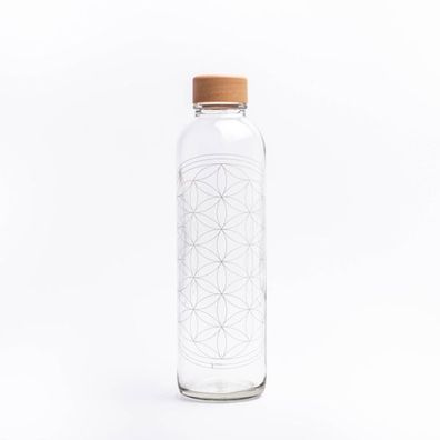 yogabox Glastrinkflasche CARRY 0.7 l FLOWER OF LIFE