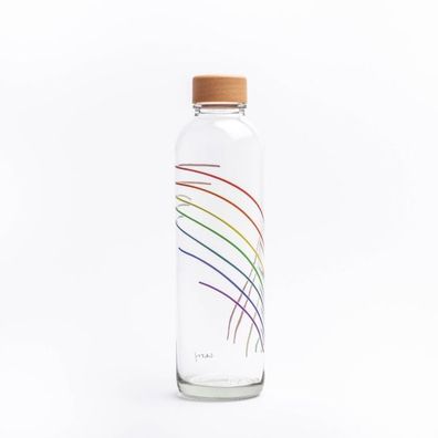 yogabox Glastrinkflasche CARRY 0.7 l Rainbow
