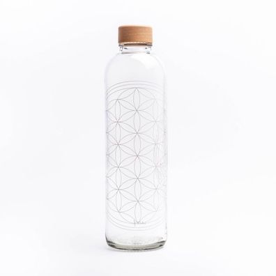 yogabox Glastrinkflasche CARRY 1 l FLOWER OF LIFE