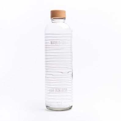 yogabox Glastrinkflasche CARRY 1 l WATER IS LIFE