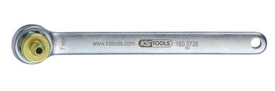 KS TOOLS Bremsen-Entlüftungsschlüssel, extra kurz, 7 mm, grün