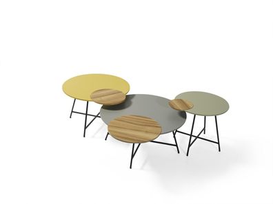 Couchtisch Luxus Design Tisch Kaffee Beistell Wohnzimmer Rund Tisch 3tlg.