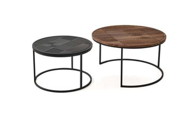 Tische Designer Luxus Beistelltisch Neu Couchtische Tisch 2 tlg. Braun
