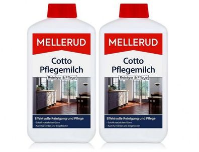 Mellerud 2 x 1 L Cotto Pflegemilch Reiniger & Pflege – Zuverlässiges Mittel zur Rein