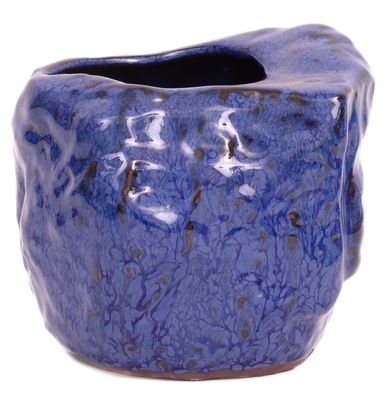 Bonsai - Schale in Felsenform 15 x 14 x 12.5 cm blau 51372