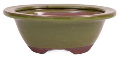Bonsai - Schale oval 20 x 16.5 x 7.5 cm grün 22122