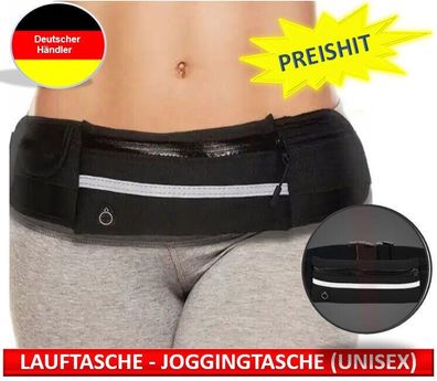 wasserfeste Lauftasche – Joggingtasche – Bauchtasche für Sport/ Freizeit -schwarz