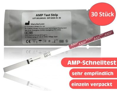 30x AMP / Amphetamin Drogenschnelltest (Speed, Pep, Uppers, Upper), 1.000 ng/ ml