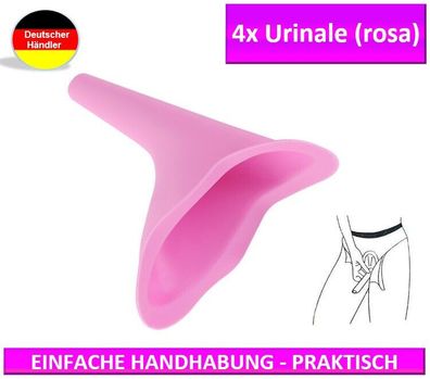 4x Urinale für die Frau - mobile Toilette - Frauenurinal - rosa