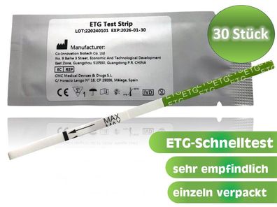 30x ETG / Ethylglucuronide Drogenschnelltest (Alkoholtest im Urin), 500 ng/ ml