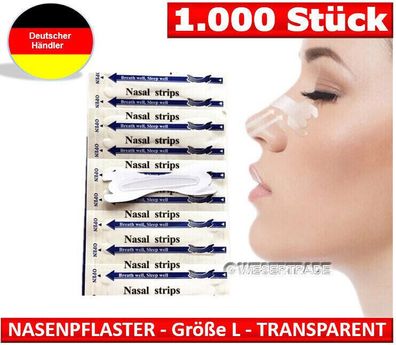 1.000 Stück - transparente Nasenpflaster / clear nasal strips - BETTER Breathe
